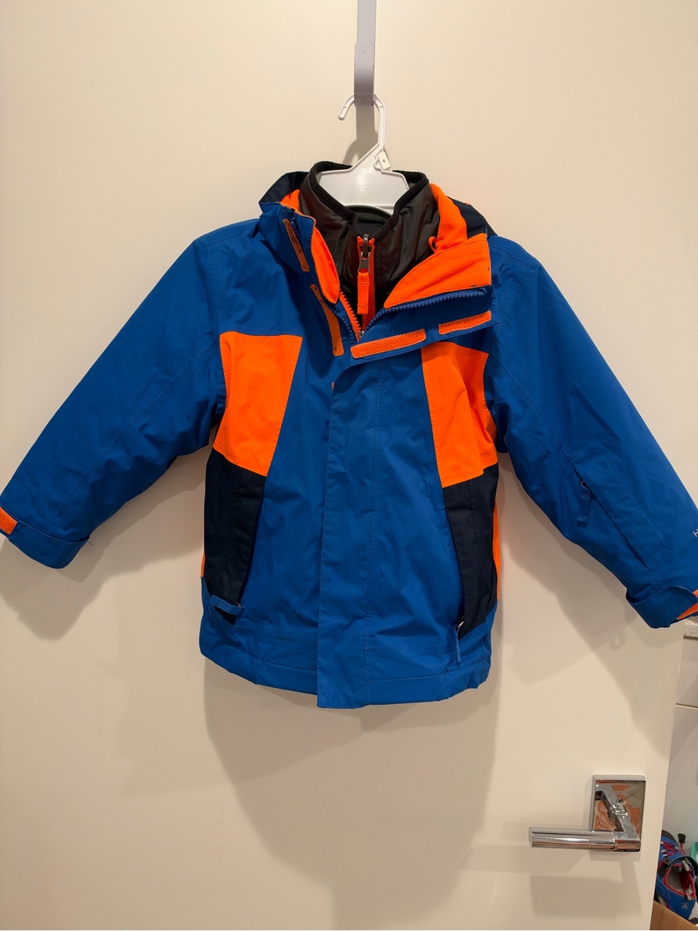 Blue & Orange NORTH FACE Kids' Insulated Winter Jacket